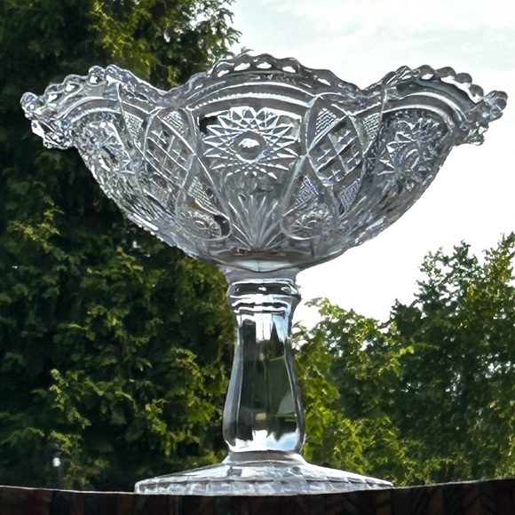 Vintage Imperial Glass Fashion Large Compote, - Picture 9 of 14